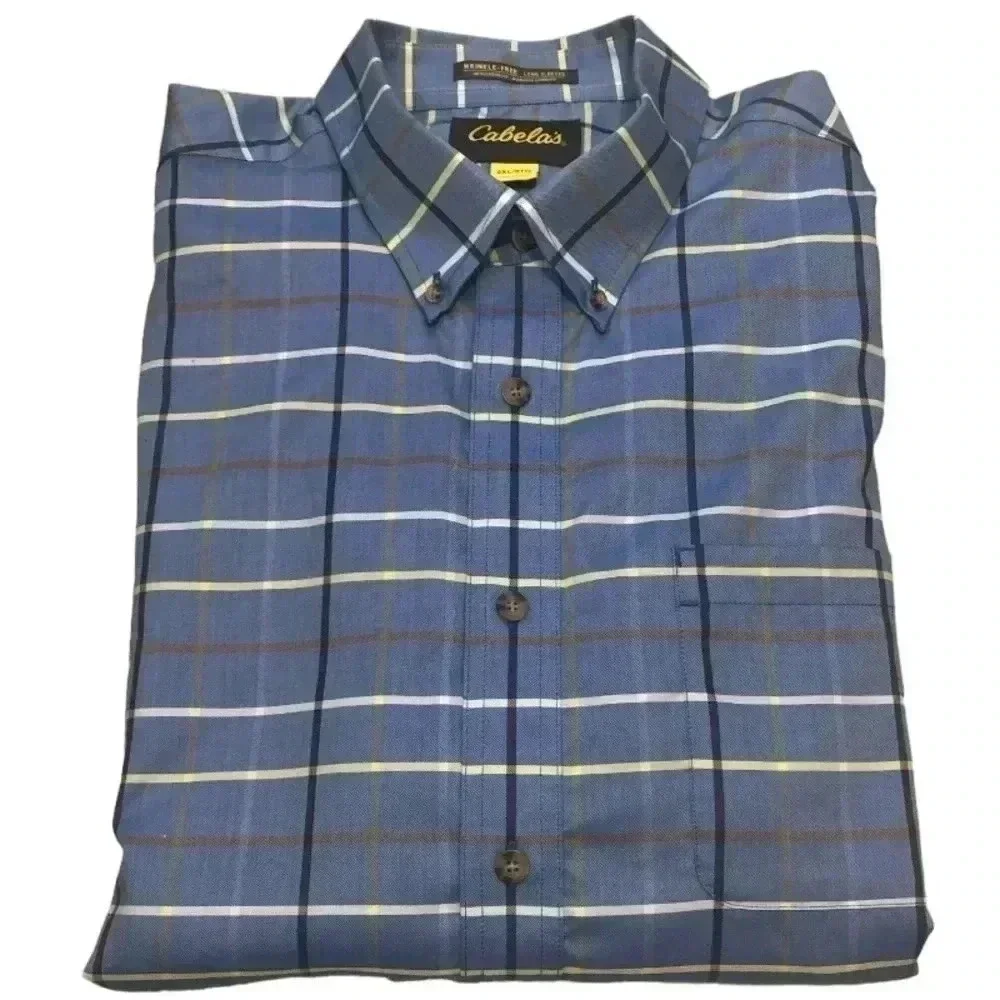 CABELA’S- Plaid Long Sleeve Button Front (2XL/2TG)